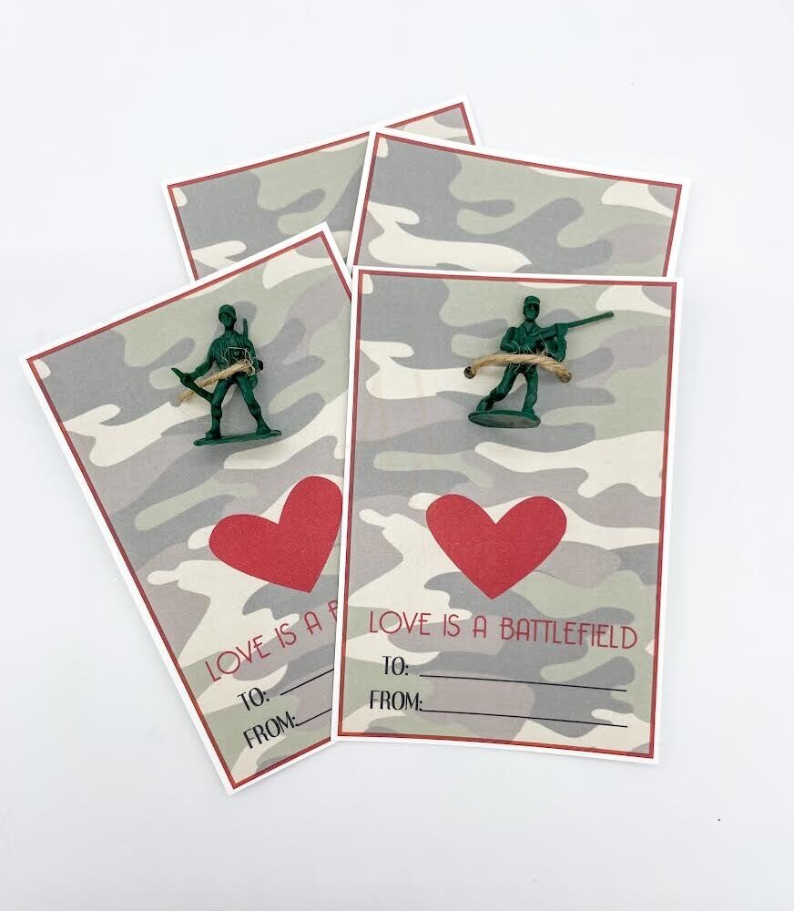 Valentine Card with Army Men