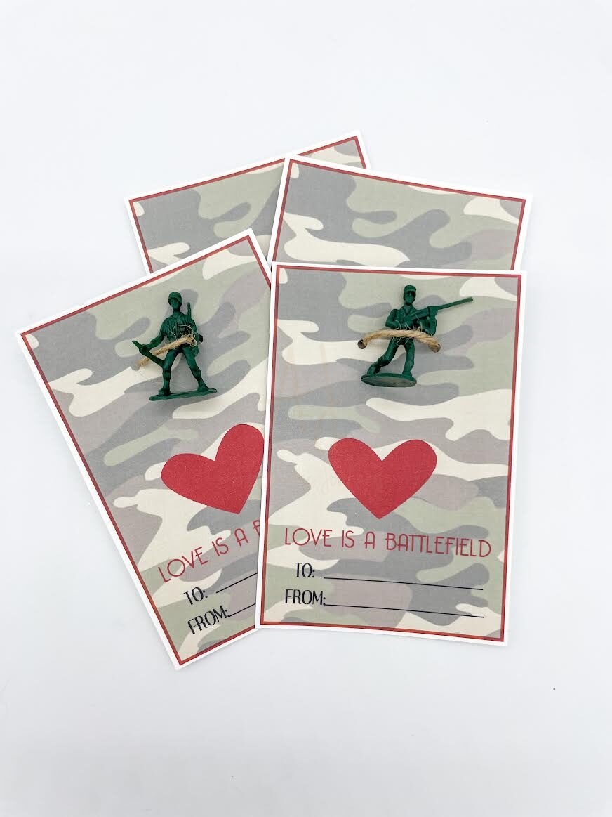 Valentine Card with Army Men