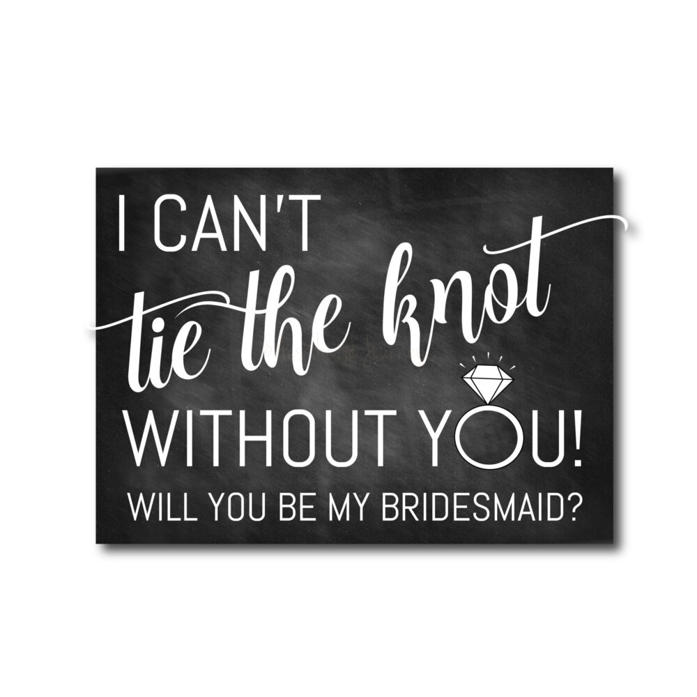 Chalkboard Bridesmaid Ask Card