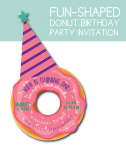 Fun-Shaped Donut Birthday Party Invite