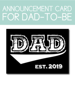 Announcement Card for Dad-to-Be