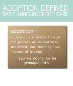Adoption Baby Announcement Card