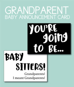 Grandparent Baby Announcement Card