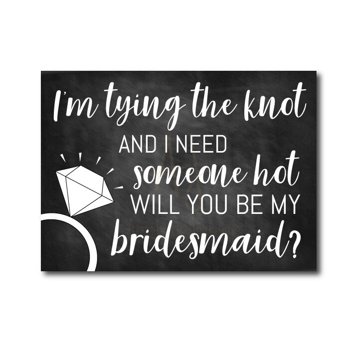Tying the Knot Bridesmaid Card