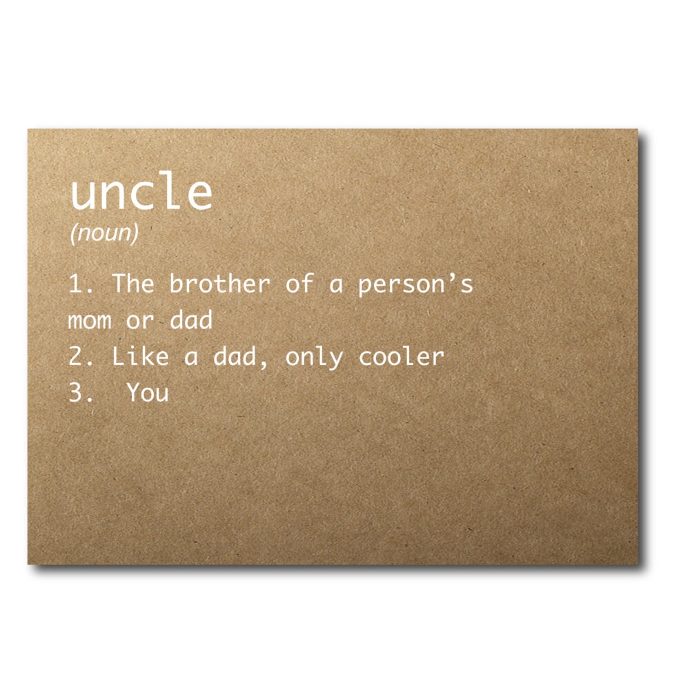 Rustic Card for the New Uncle