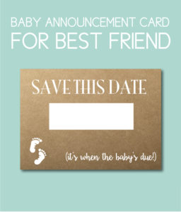 Save the Date Baby Card