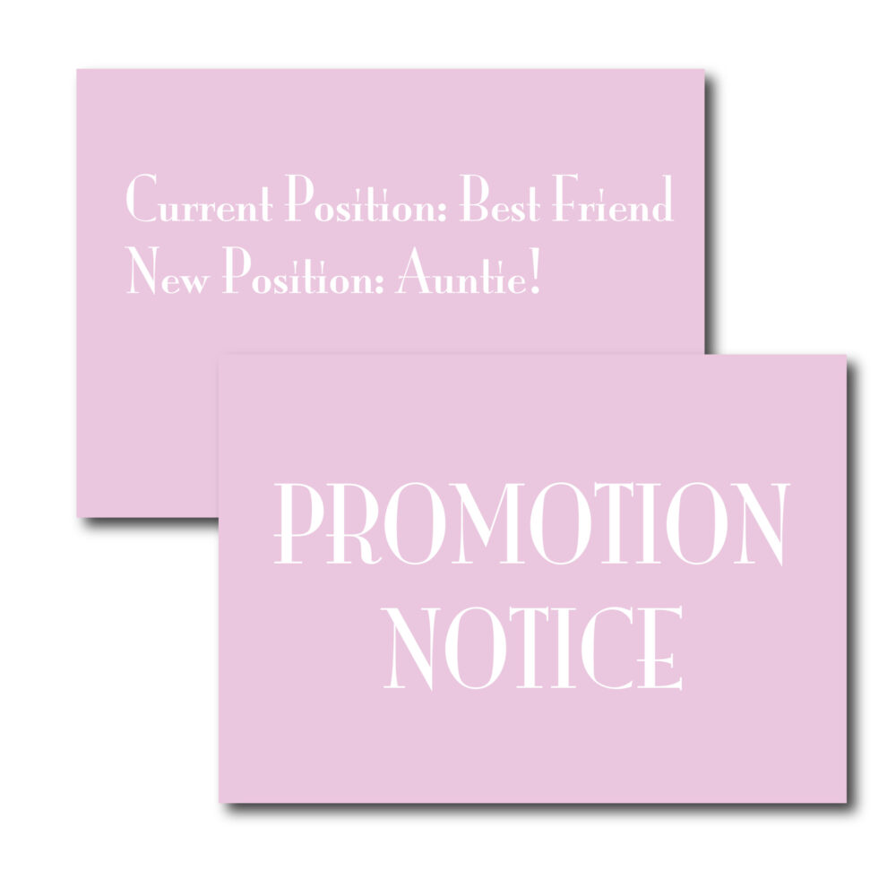 Promotion Notice Card for Best Friend