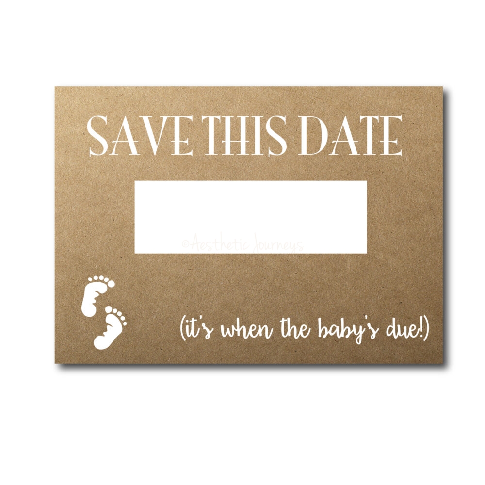 Rustic Save the Date Card for Baby