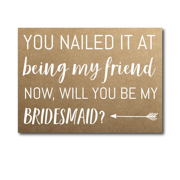 Friendship Bridesmaid Ask Card