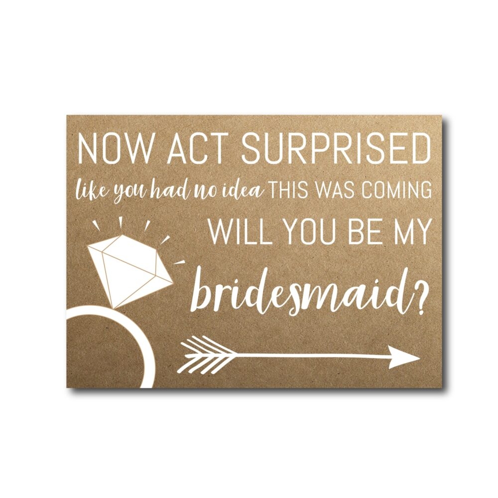 Act Surprised Bridesmaid Ask Card