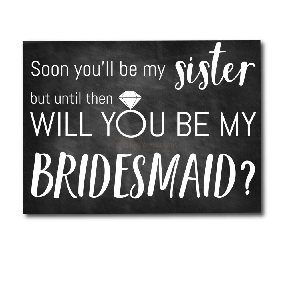 Sister-in-Law Bridesmaid Ask Card