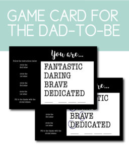 Baby Announcement Game for Dad-to-Be