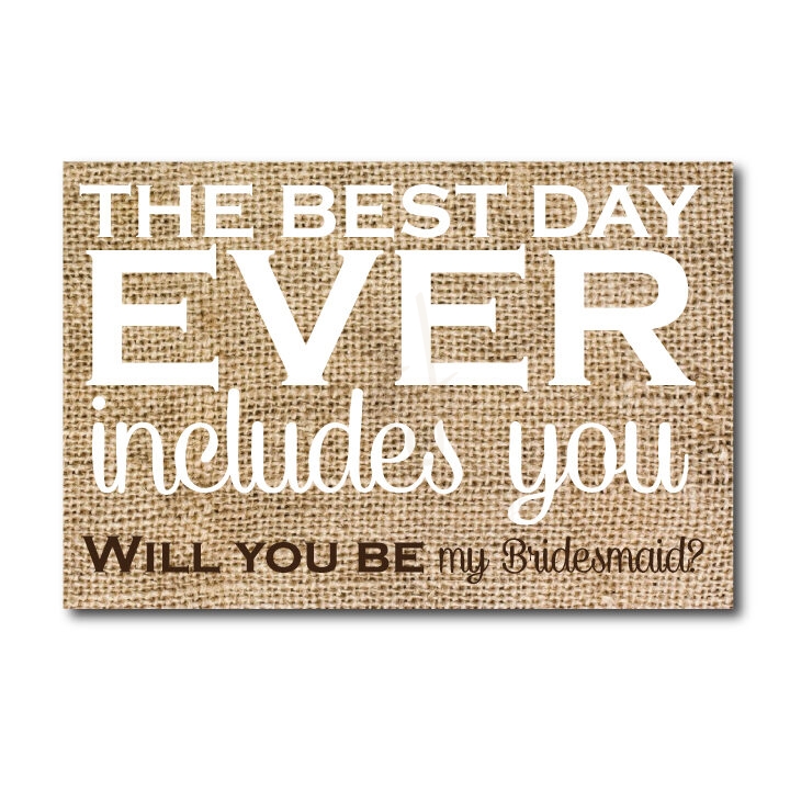 Best Day Ever Bridesmaid Ask Card