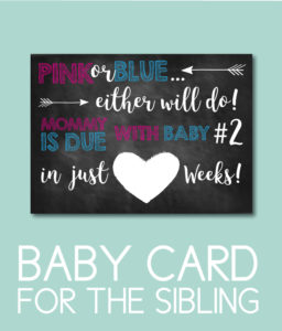Mommy's Due with Baby Number Two Announcement Card