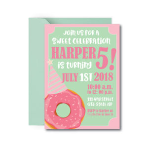 Old-Fashioned Donut Party Invite