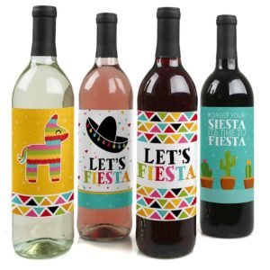 Fiesta Bachelorette Wine Bottle Labels