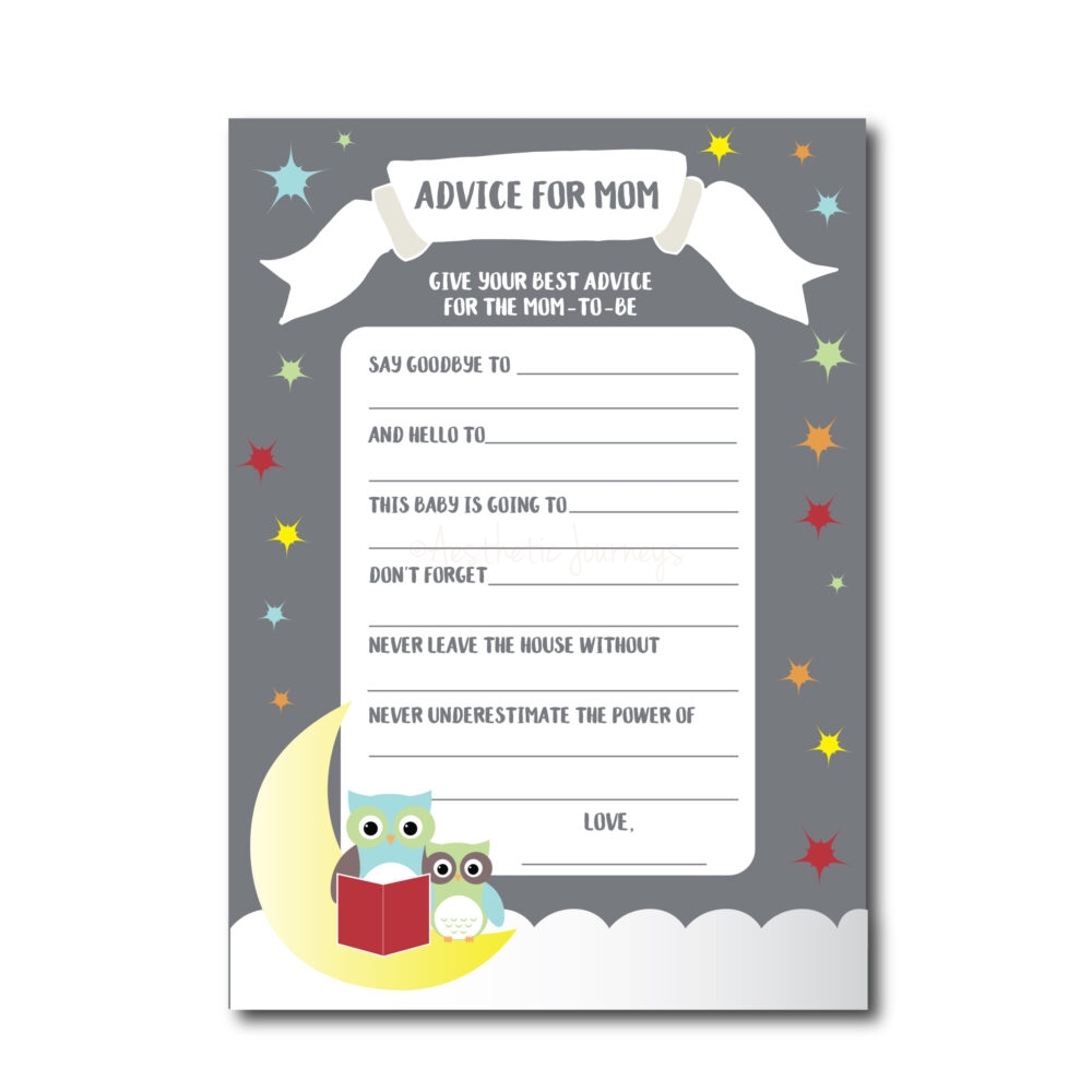 Storybook Advice Cards for Mom