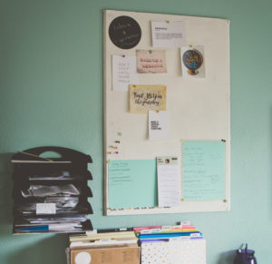 Craft Room Cork Board | Photo by Emily Anne Photography