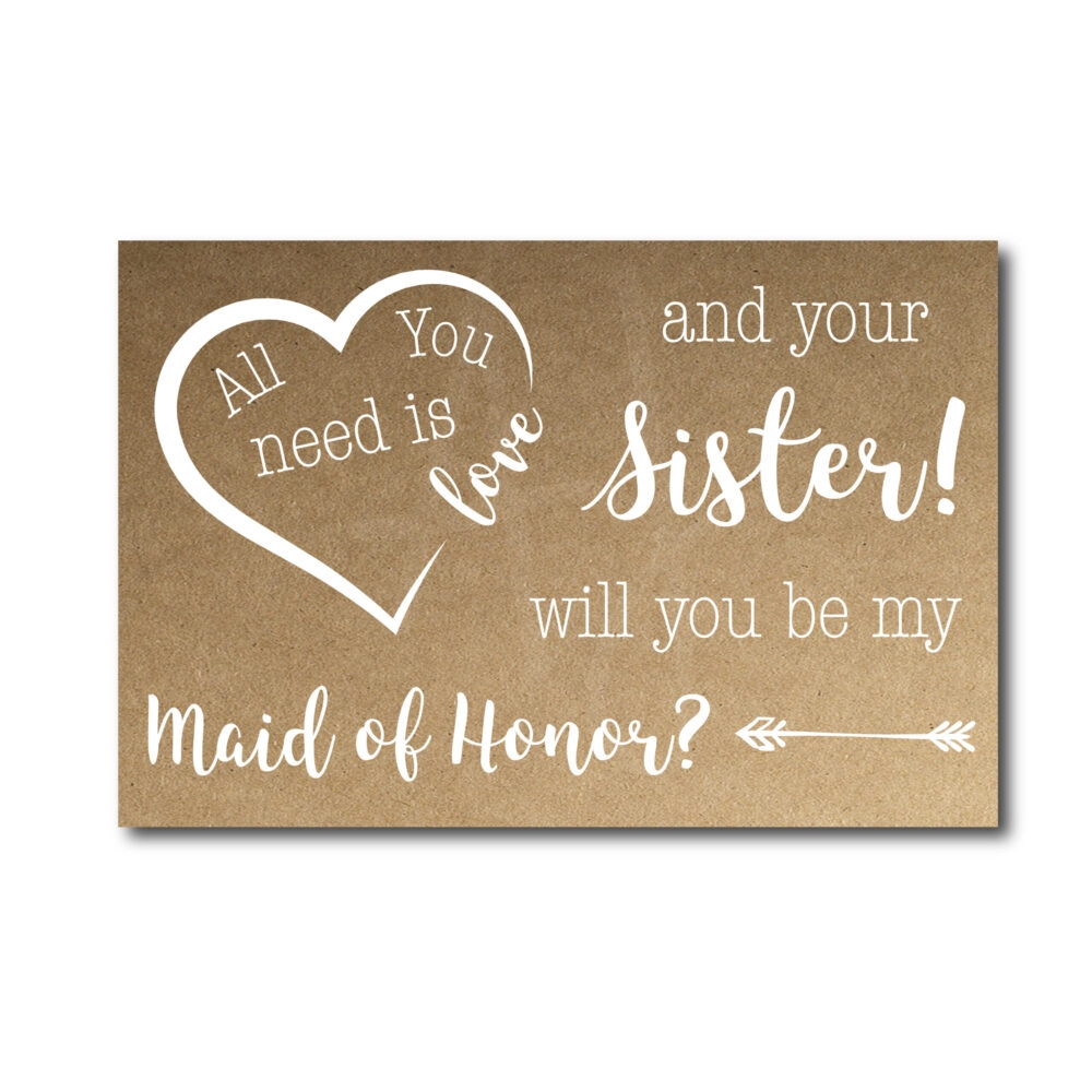 Sister Maid of Honor Ask