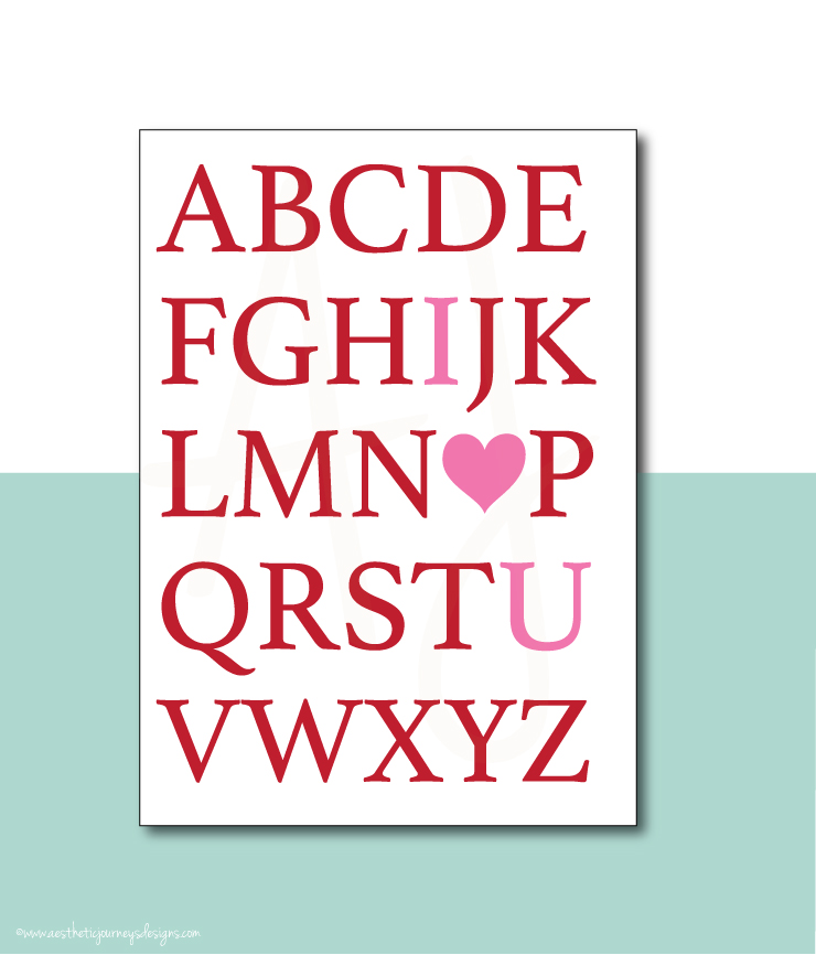 Easy Valentines Day Decor Alphabet "I Love You" Sign