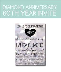 Diamond Anniversary 60th Party Invite