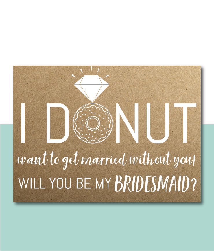 Donut Themed Bridesmaid Ask