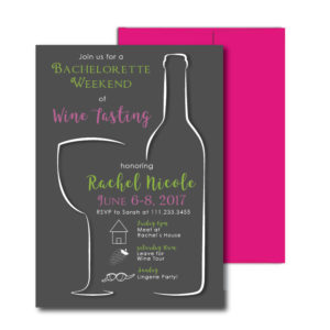 Wine Themed Bachelorette Invite