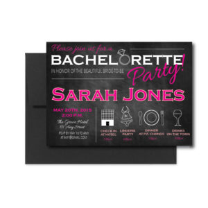 Bachelorette Chalkboard Invite