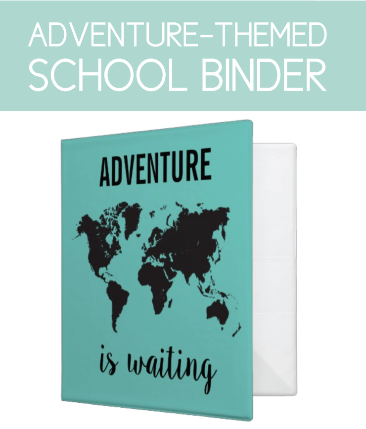 Adventure themed back-to-school binder