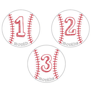 baseball baby milestone stickers