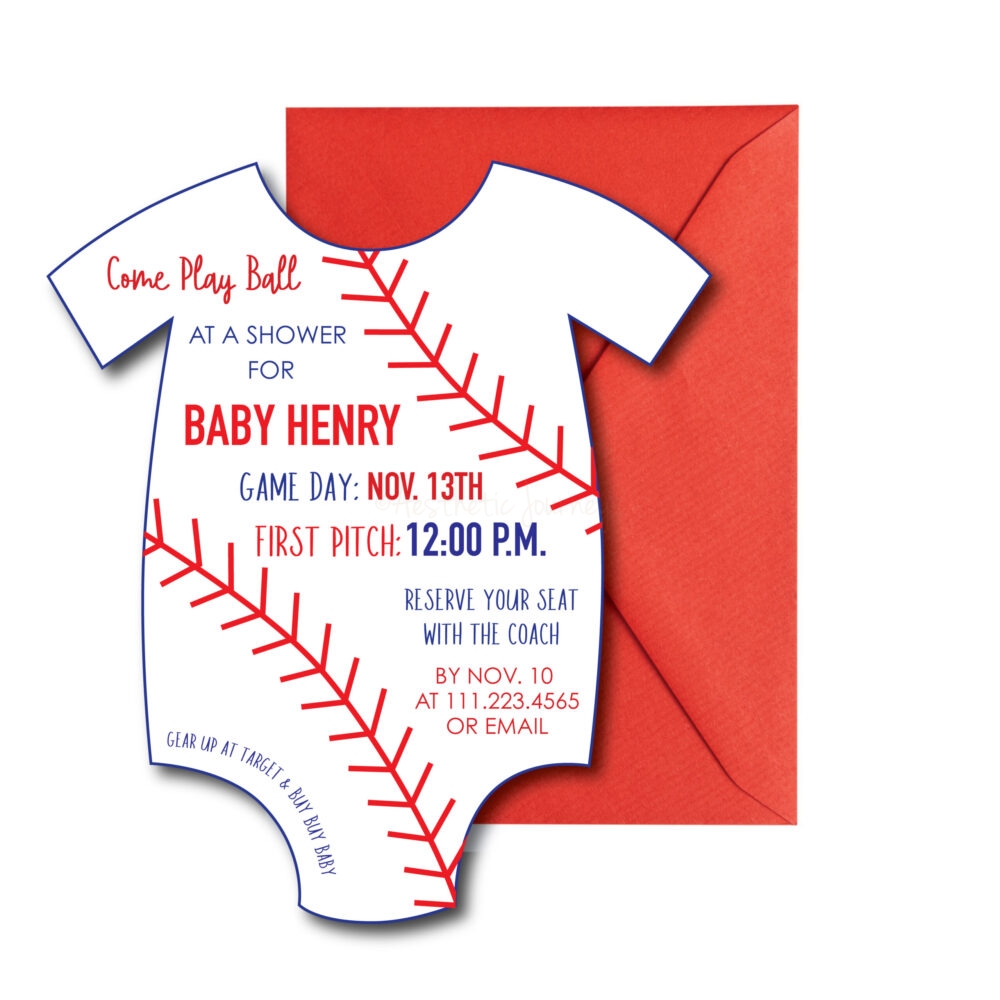 Baby Shower Baseball Invite
