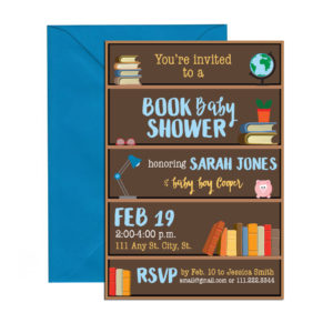 book themed invite