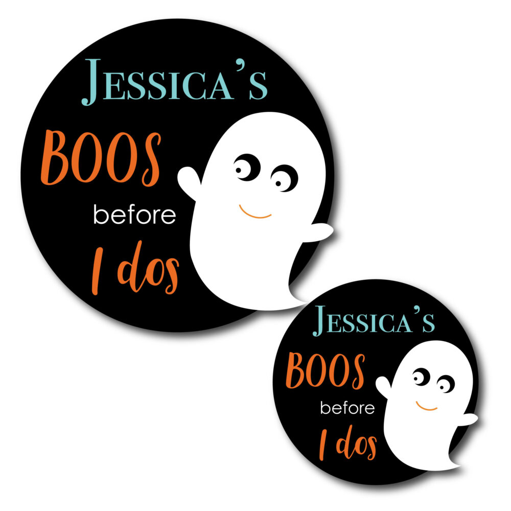 Boos Before I Dos Bachelorette favors Stickers on white background