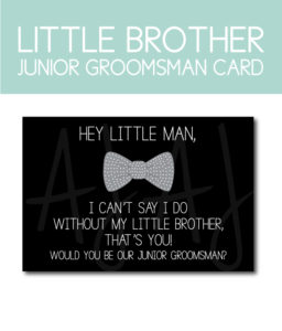 Little Brother Card for the Junior Groomsman Ask