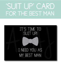 Best Man Card for the Brother or friend of the Groom