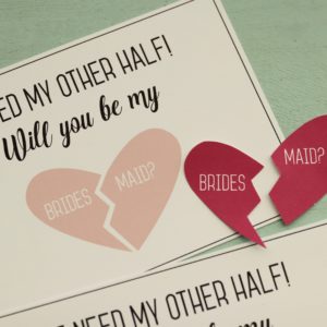 Bridesmaid Proposal Card with Sticker