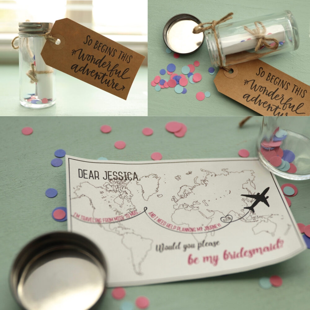 Message in a Bottle Bridesmaid Proposal