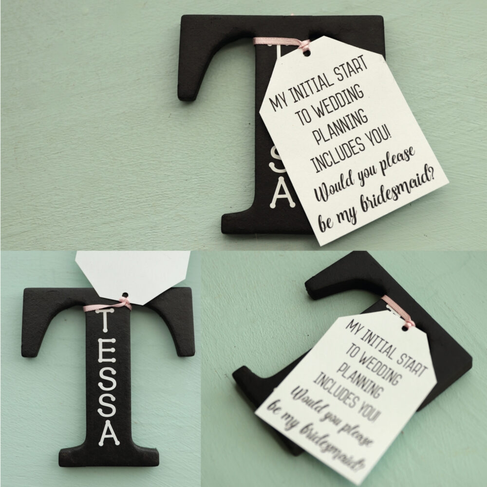 Bridesmaid Proposal Personalized Initial Magnet