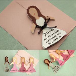 Bridesmaid Proposal Paper Doll Card