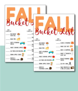Fall Bucket Lists