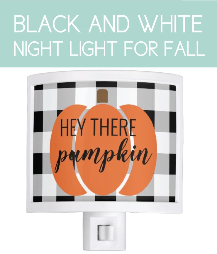 Fall Night Light with black and white background
