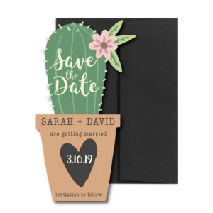 Cactus Shaped Save the Date