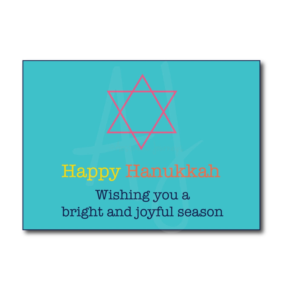 Colorful Happy Hanukkah Card