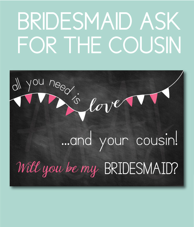 Bridesmaid Card for the Cousin's bridal party gift