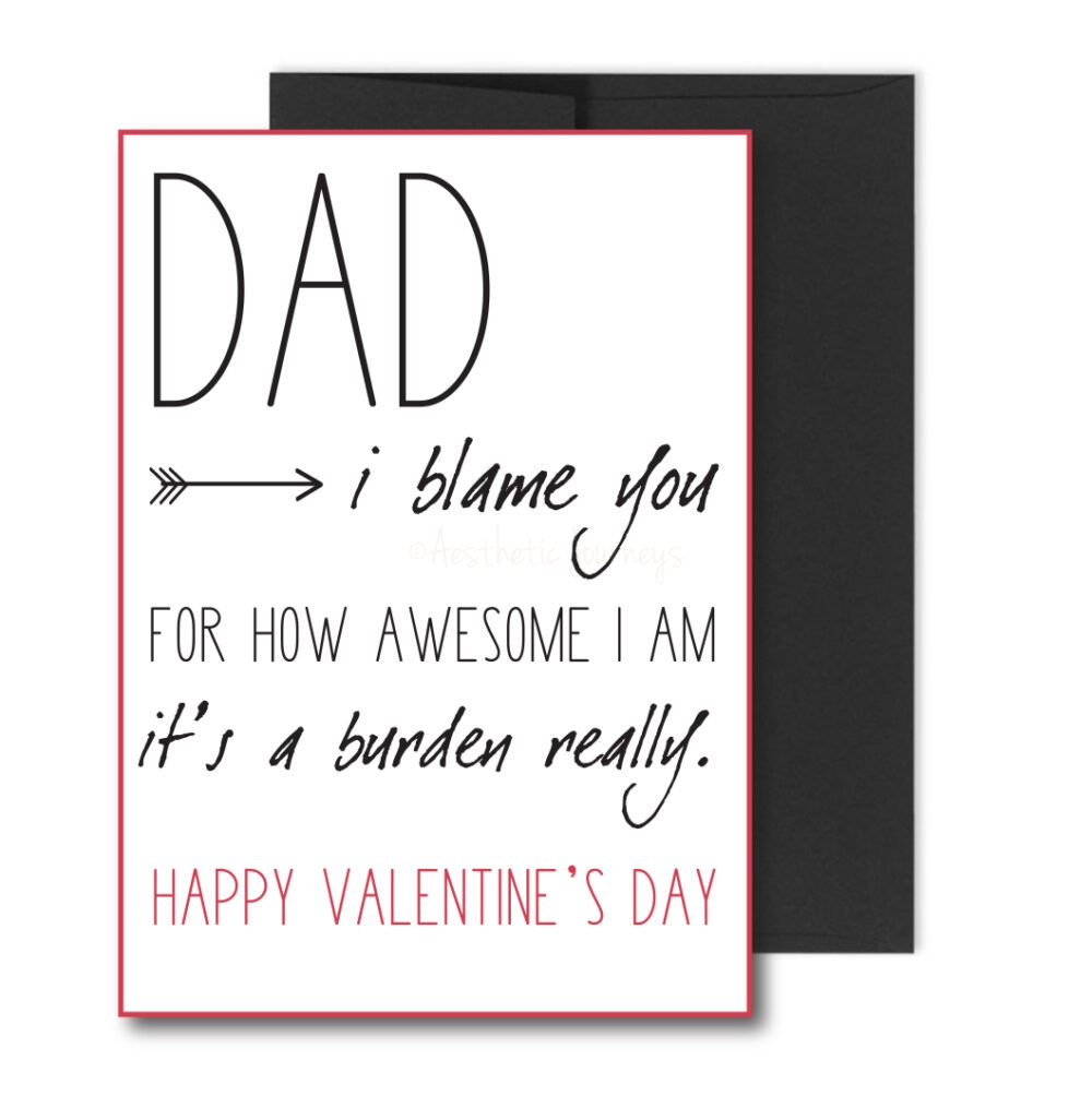 Funny Valentine's Card for Dad