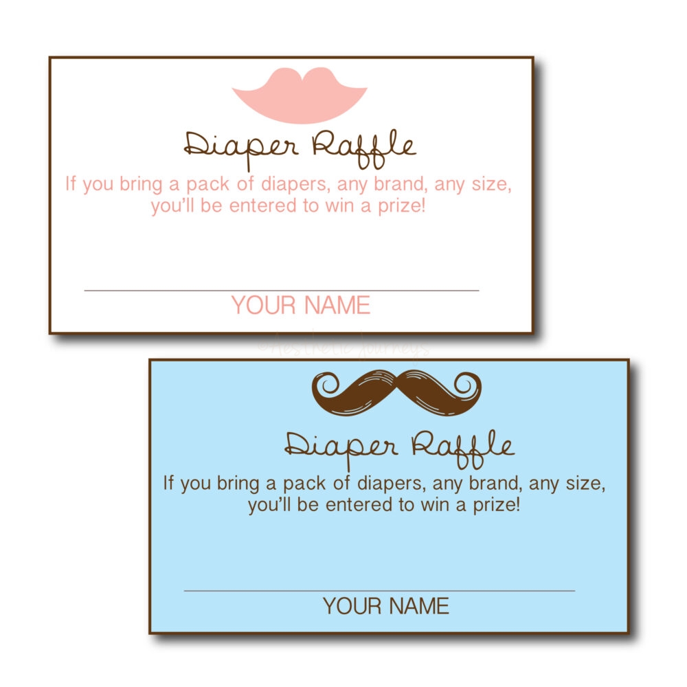 Printable Diaper Raffle Cards