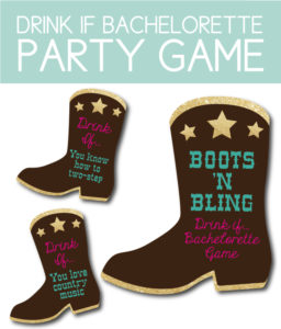 Printable "Drink If..." Bachelorette Party Game