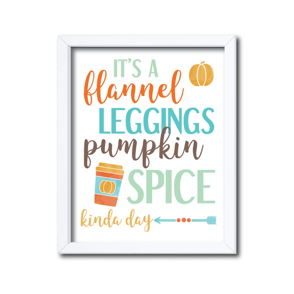 Fall Quote in Orange and Teal