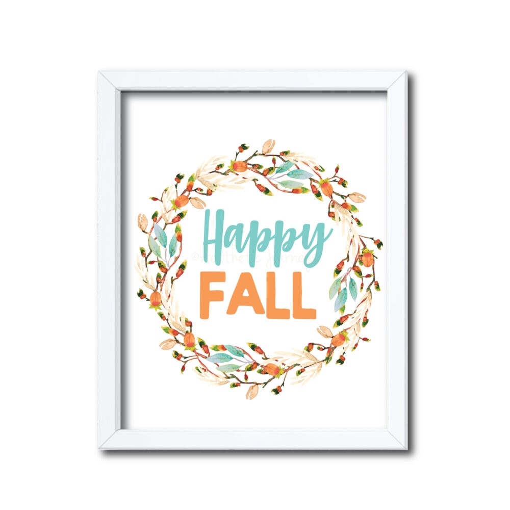 Floral Happy Fall Sign
