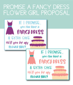 Fancy Dress with Extra Cake Flower Girl Proposal